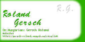 roland gersch business card